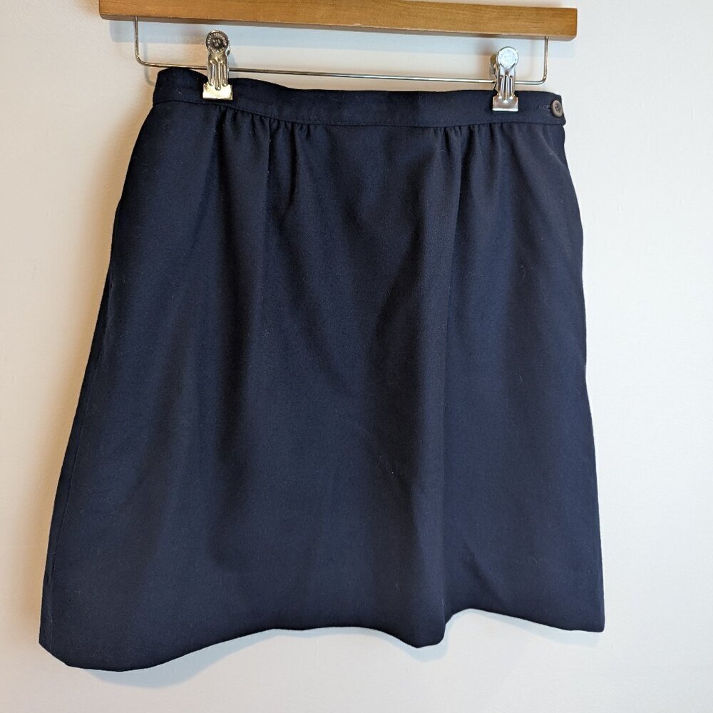 Vintage Pendleton Skirt in Navy, Sz M